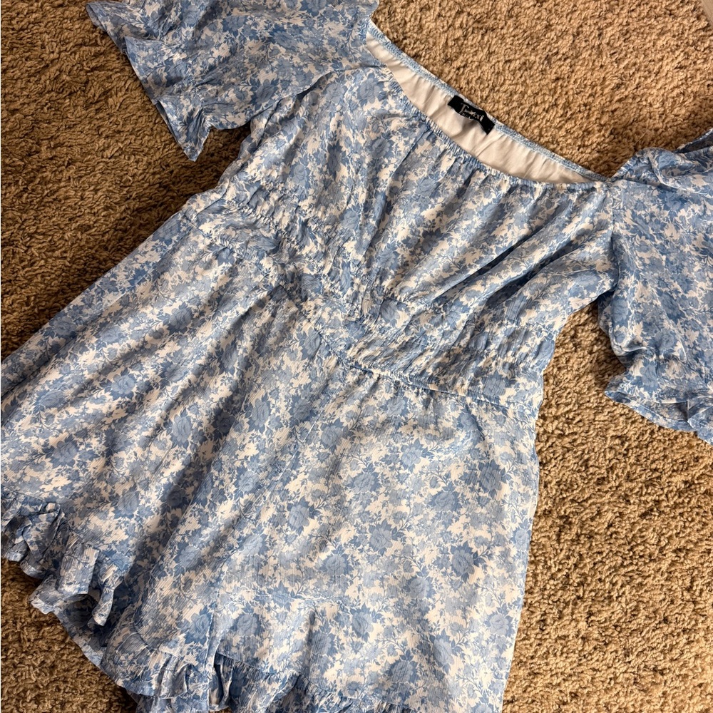 Trixxi Blue Floral Blouse